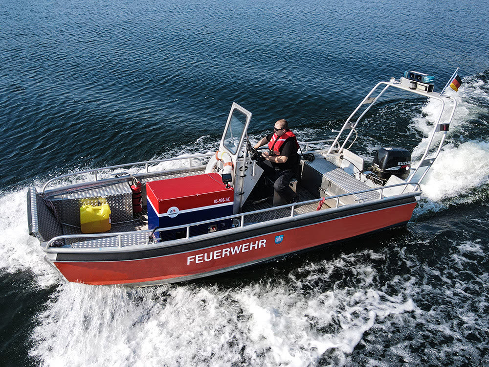 Löschboot mit One Seven System