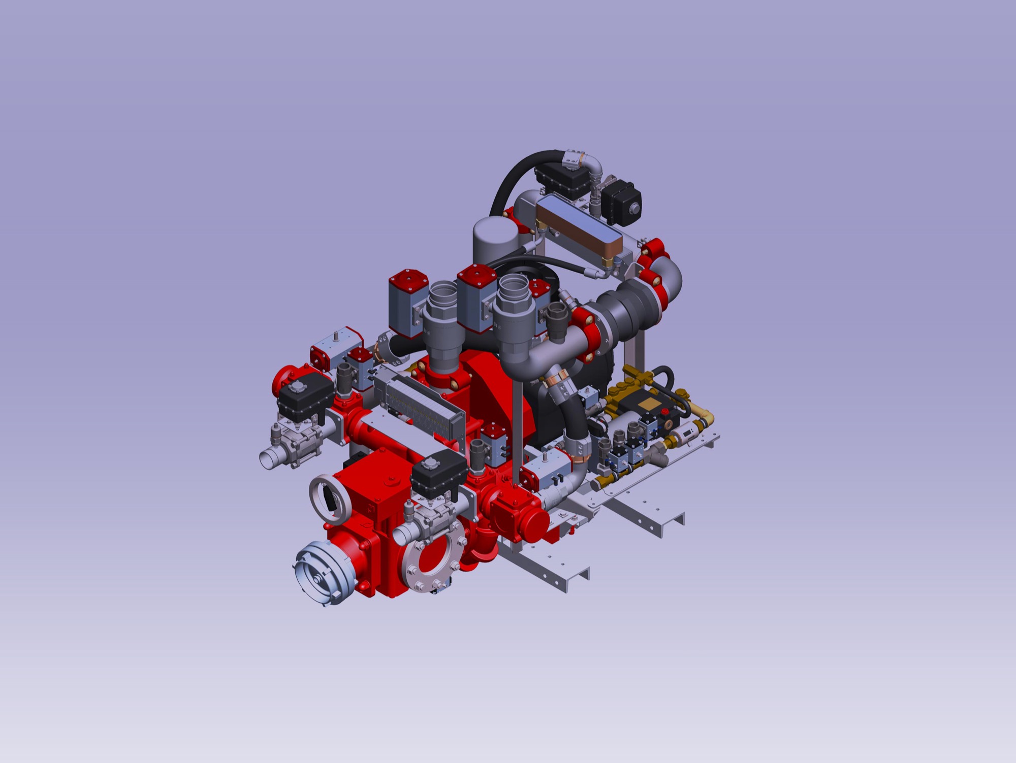 CAD-Darstellung der One Seven Systemtechnologie